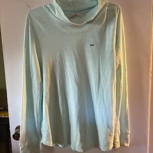Vineyard Vines mint green cow neck sweatshirt